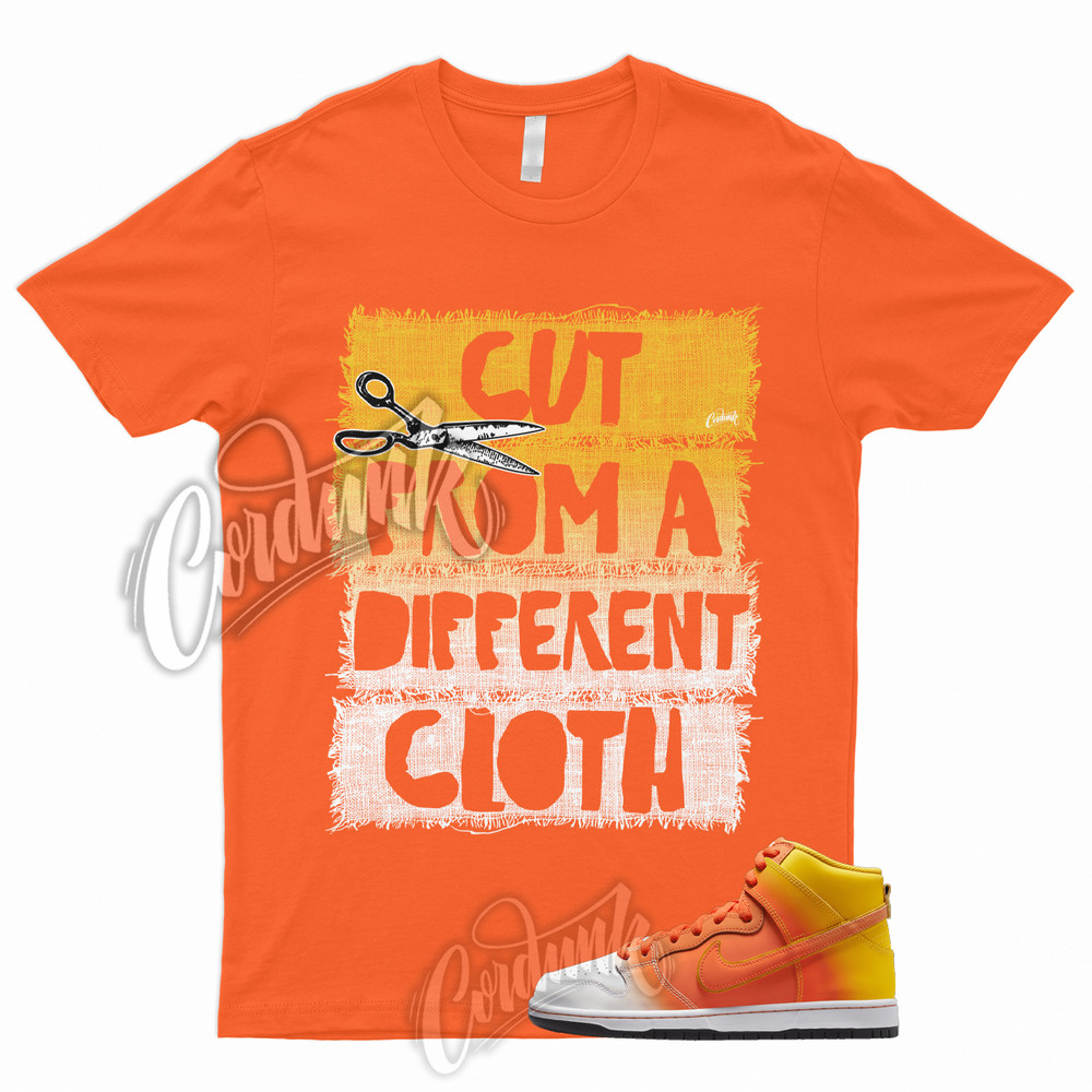 SB Dunk High Sweet Candy Tooth Shirt Amarillo Orange White Black 1 Corn CUT
