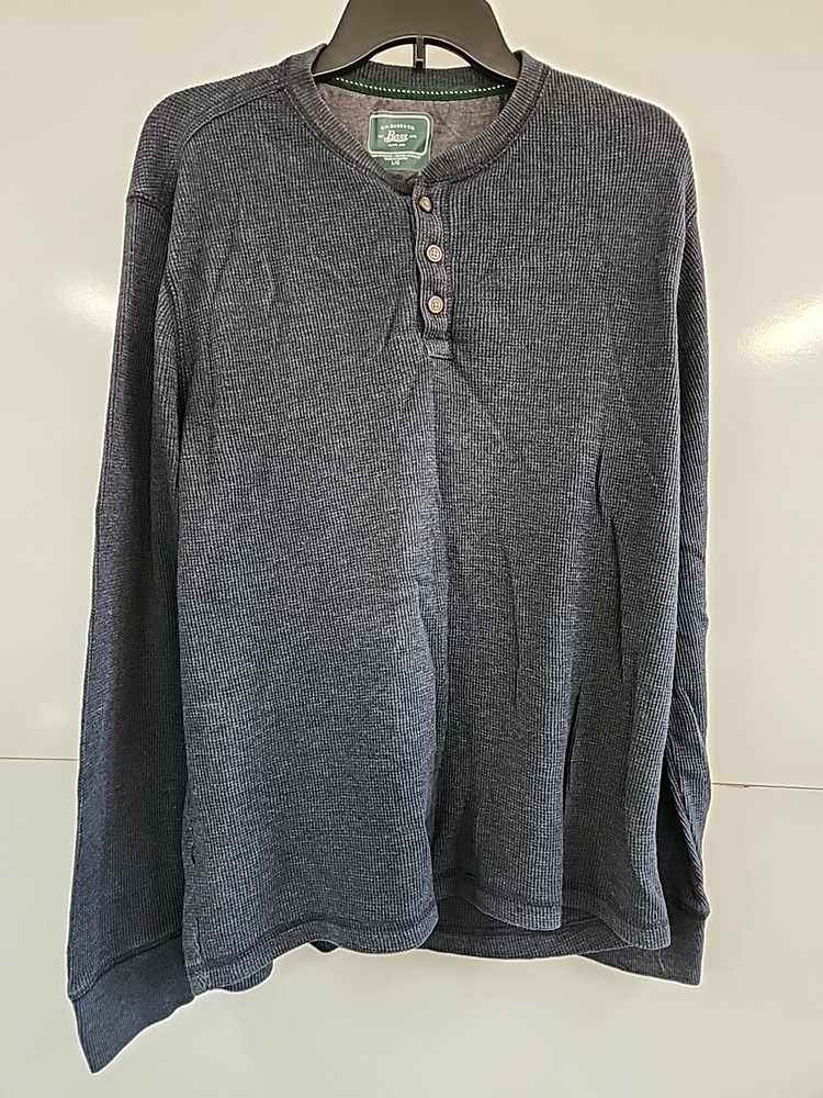 Men’s G.H. Bass & Co Long Sleeve Shirt Size Large Slate Dark Navy/Gray