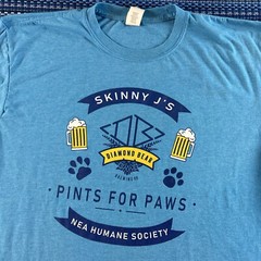 Diamond Bear Skinny J’s Shirt Mens XL Blue Pints For Paws Arkansas Beer #7183