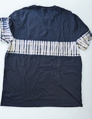 Vince Navy/White Tie-Dye Cotton Jersey Crew Neck Short Sleeve T-Shirt L