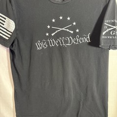 Grunt Style T-Shirt Men’s This We’ll Defend Graphic Tee Black Size XL