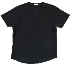 Buck Mason T Shirt Mens M Medium Scoop Neck Curved Hem Preppy Smart Casual Black