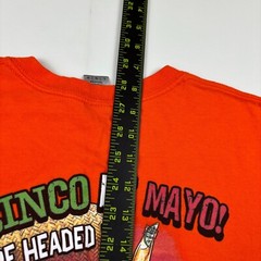 Gildan Men’s T-Shirt Large Orange Cinco de Mayo We Headed To Taqueria San Miguel