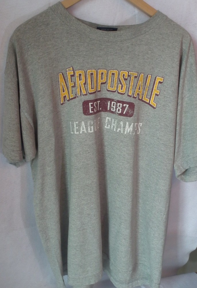 Aeropostale Men’s Gray Tee w/ 1987 League Champs Print Size XL