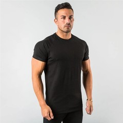 Men’s Fitness Muscle T-Shirt Slim Fit Gym Bodybuilding Short Sleeve