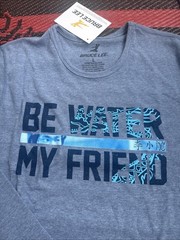 OFFICIAL Bruce Lee “Be Water My Friend” Men’s Long Sleeve T-shirt Size Large NWT