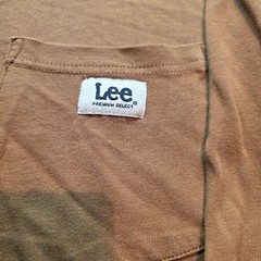 Lee Shirt Mens XL Brown Long Sleeve Pocket Tagless Premium Select Jersey Tee