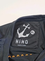 HiHo Men’s Short Sleeve Shirt Light Weight Embroidered Size XL Black SPF 50