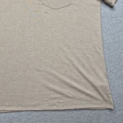 Coofandy Men’s XXL Khaki Oatmeal Heather Short Sleeve Henley Stretch Shirt