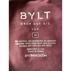 Bylt Drop Cut Lux Tee Mens Maroon Polkadot Size Medium