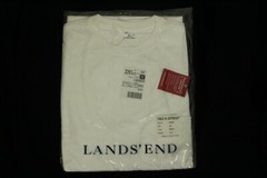 Lands’ End Men’s Performance T Shirt White Short Sleeve Size M