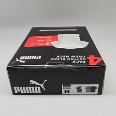 4 PACK PUMA Cotton Blend Crew Neck T Shirts Men’s S M L XL Black Navy White Gray