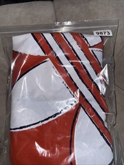 NEW MENS ADIDAS ORIGINALS TREFOILTEE T SHIRT LARGE #DV3286 Orange Allover Spell