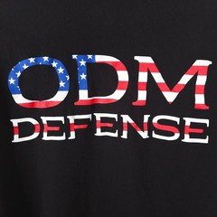 ODM Defense T Shirt Mens Size Large Black 2nd Amendment American Flag