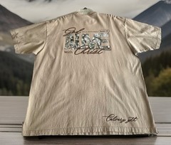 Shaka Wear Super Max Heavyweight Tan Camo Calvary Youth Vintage T-Shirt Men 2XL