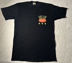 Vintage 1990s 90s Body Glove Volleyball Beach Surf Surfing Art T-Shirt, black L