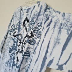 Take That T-shirt Tie Dye Mens Size XL White Blue Pre Shrunk Cotton Blue White