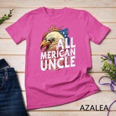 Mens All Merican Uncle 4th of July Day Eagle USA Flag American Unisex T-shirt