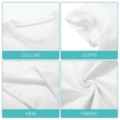 50 Pack V-Neck Sublimation Blanks T-Shirts Mixed Sizes White Grey Polyester