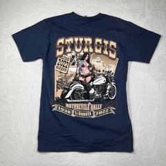 Suna Welcome 2022 Bikers T Shirt Mens M Blue Sturgis Motorcycle Rally Dakota
