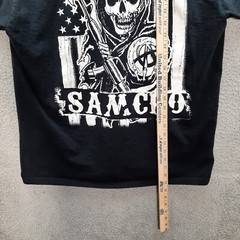 Sons Of Anarchy Shirt Adult Extra Large Black Biker Motorcycle Grim Reaper Skull