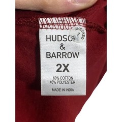 Hudson and Borrow Red Colorblock Shirt Mens 2X Classic Preppy Casual Neutral Y2K