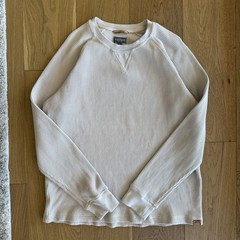 LL Bean Signature Waffle Knit Thermal Crewneck Heavyweight 100% Cotton