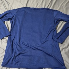 Vintage Patagonia Base Layer Shirt Mens Large Blue Capilene Outdoor Hiking Flaw