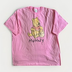 New Disney Winnie the Pooh Hunny Pink Graphic T Shirt Mens 2XL Oversized Cotton