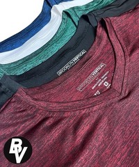 BROOKLYN VERTICAL Men’s 5-Pack V-Neck Quick Dry Moisture Wicking Active…