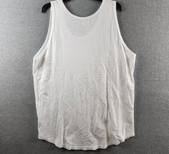 Goodlife Sun Faded Slub Scallop Tank Men’s XXL White Solid Scoop Neck Pullover