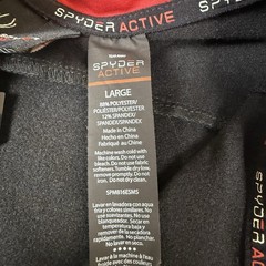 NWT Spyder Active Men’s Large Quarter Zip Black Pullover Quick Dry M- SEE PHOTO