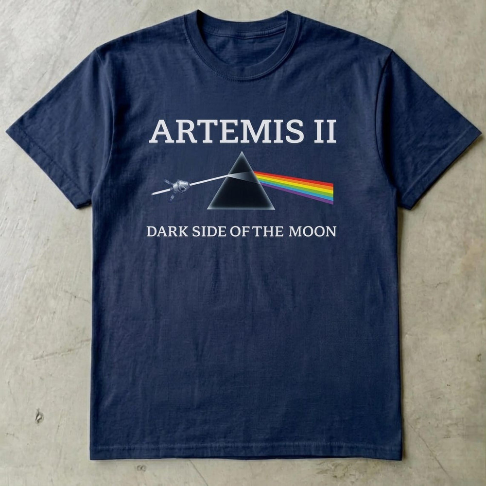 SALE – Artemis II Mission T-Shirt, Dark Side of the Moon Space Tee