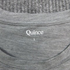 Quince Shirt Mens Large Heather Gray Merino Wool Short Sleeve All-Season Tee NWT