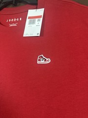 Nike Air Jordan Large Brand Men’s Sneaker Patch T-Shirt Red HJ2326-636 NWT