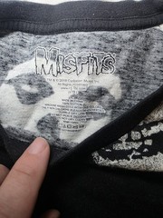 Misfits Men’s L Black White Skull Graphic Print Crew Neck Cotton Knit Tee SS