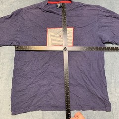 Tommy Hilfiger T Shirt Mens Large Purple Flag Graphic Crew Neck Short Sleeve