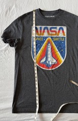 NASA Fifth Sun Retro Men’s Heather Gray Short Sleeve T-Shirt Medium