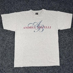 Vintage 1998 Andrea Bocelli Opera Tour of the Americas T-Shirt Gray XL