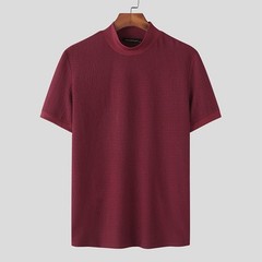T-Shirts Knitted Knitwear Mock Neck Tops Turtleneck Undershirt Breathable