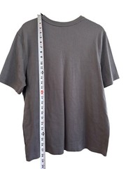 Croft & Barrow Mens Easy Care XL Gray Pinstripe Short Sleeve T-Shirt