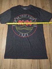 AC/DC Blow Up Your Video Tour 1988 Graphic Band T Shirt Mens LT Gray Rock Tee