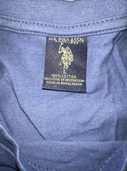 US Polo Assn Shirt Mens Adult Large Blue Cotton Short Sleeve Pony Pocket Casual
