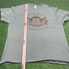 Y2K Blanco Cigars Tobacco 2000s Promo Tee Olive Green Shirt Men’s XL 24×29 -READ