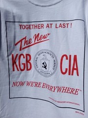 Reprint of vtg KGB CIA Shirt USA USSR Russia Ukraine Gorbachev Putin Biden Trump