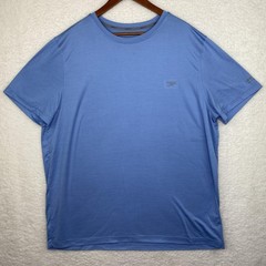 Speedo Shirt Mens 2XL Blue Tagless UV Protection Crew Neck Polyester Spandex