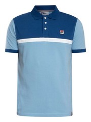 Fila Men’s Mattia Contrast Panel Polo Shirt, Blue