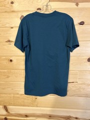 Machu Picchu Peru Graphic T Shirt Mens M Teal Llama Inca Ruins Cusco 100% Cotton