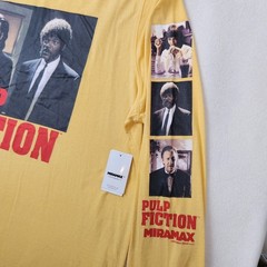 Miramax Pulp Fiction Long Sleeve Shirt Mens 2XL Yellow Movie Graphic Tee NEW