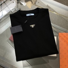 Prada 2026 new logo short sleeved T-shirt – black